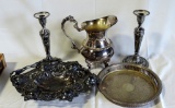 Tray Lot Antique & Vintage Silver-plate
