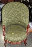 French Upholstered Bergere Armchair