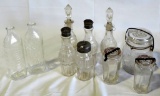 Lot Of Antique Cruet Bottles, Baby Milk Bottles Plus More