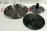 New Green Marble Cutting Board & Cook Pan