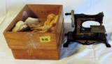 Antique Cast Metal Miniature Working Sewing Machine
