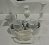 10 Pc White/Cream Made In Portugal Ceramics