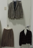 3 Ralph Lauren Tweed 100% Wool Jackets & Skirt