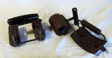 3 Antique Iron Fluting Crimping Tools