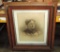 Large Oak Framed Portrait Of Woman