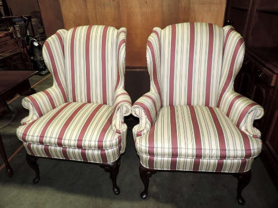 Pair of Manor Traditions Wing Chairs
