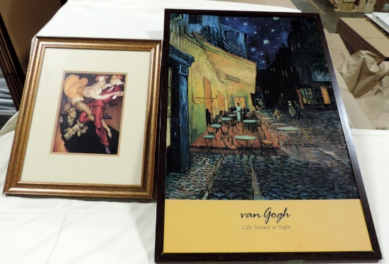 Framed Van Gogh Color Poster And Color Musical Print