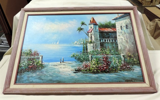Original Rossini Oil On Canvas In Frame