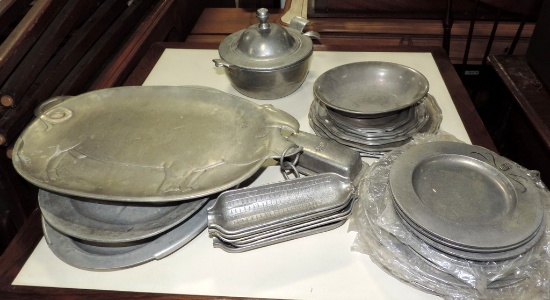 Large Lot Pewter By Carson & Wilton