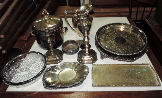 Box Lot Silver-plate And Brass
