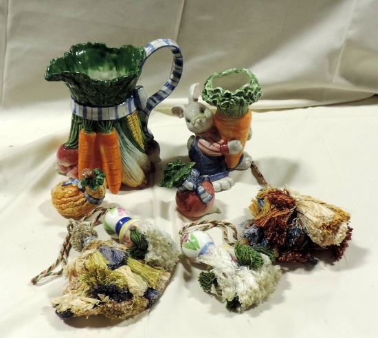 Fitz & Floyd Ceramic Vase, Pitcher And More