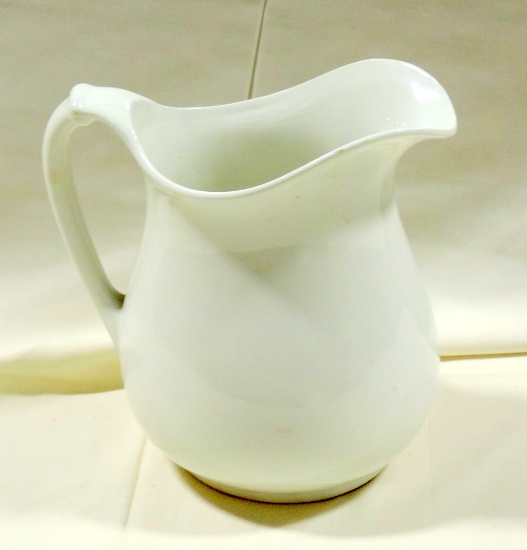 White Ironstone Washbowl Pitcher