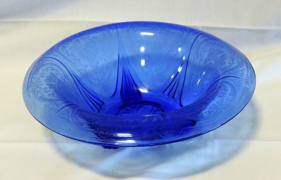 Cobalt Blue Depression Glass Bowl