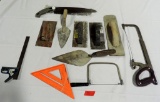 Tray Lot Concrete Tools And Hand Saws