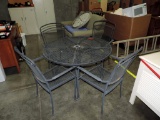 Black Wire Mesh Aluminum Patio Set