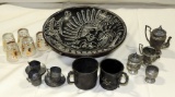 2 Victorian Silver-plate Baby Cups, Spelter Doll Tea Set & More