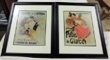 Pair Of Frame Reproduction French Theater Prints