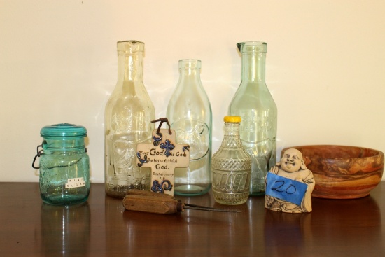 Vintage Bottle and Bowl Lot