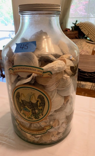 5 Gallon 1976 Commerative Pickle Jar with Sea Shells