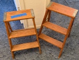 (2) Wooden Step Stools