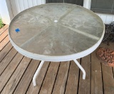 Glass Top Outdoor Table