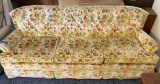 1970's Retro Velour Floral Sofa