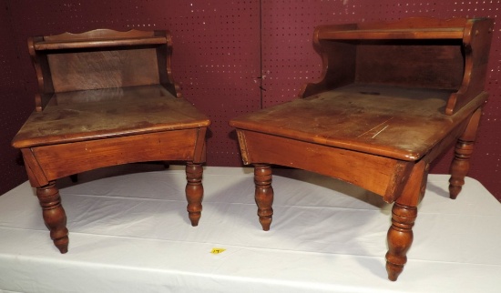 Pair Of Vintage Pine End Tables
