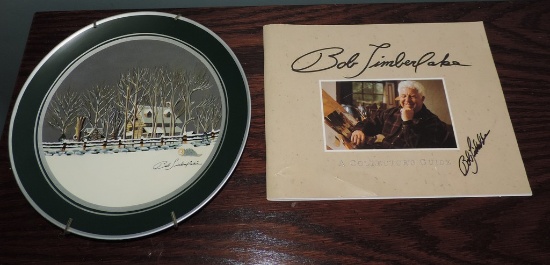 Bob Timberlake Decorative Plate and Hand Signed Book