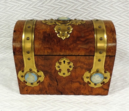 Burl Wood Dome Top Letter Box