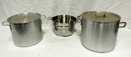 (2) Stainless Steel Cook Pots