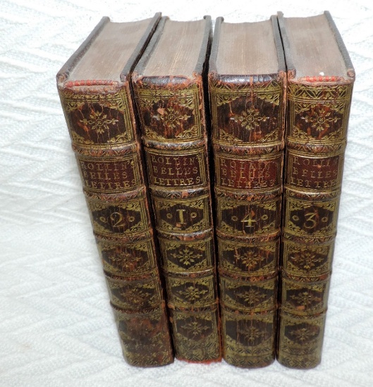 Rare 4 Volume Belles Letters Translated By Rollin