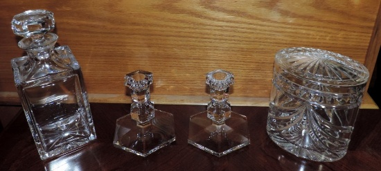 4 Pc Lot Cut Lead Crystal