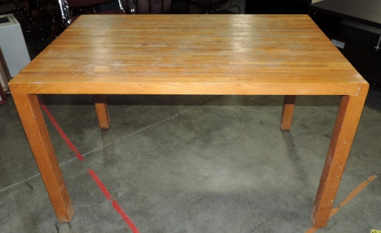 Oak Butcher Block Designed Table