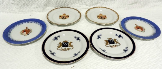 Set Of 6 Armorial 10" Plates