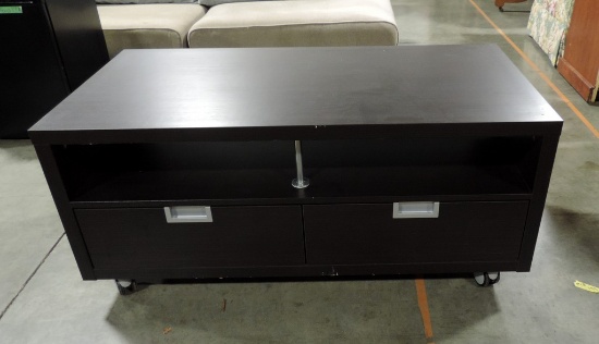 Industrial Designed 2 Drawer TV Stand On Rollers
