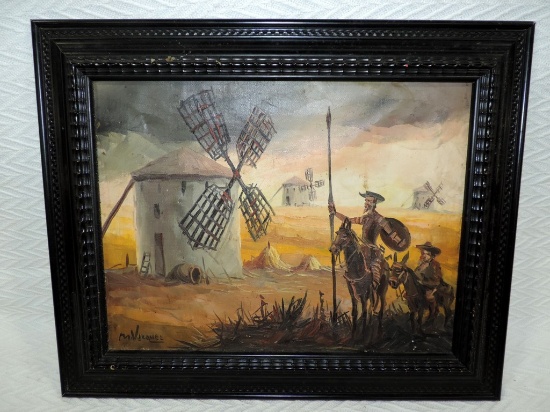 M. Vasquez Oil On Canvas Don Quixote