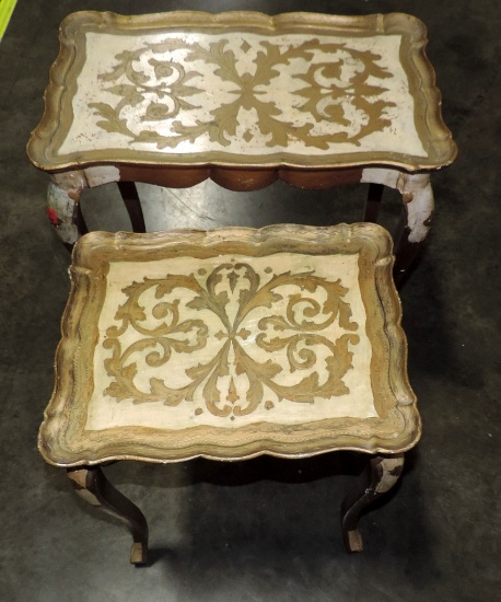 Vintage Italian Gold Florentine Stacking Tables