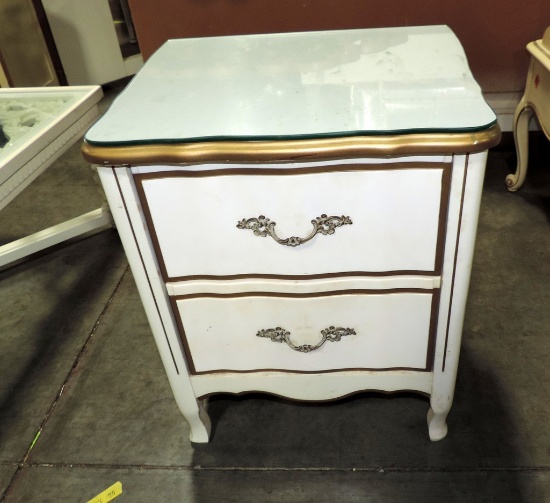 French Provincial 2 Drawer Night Stand