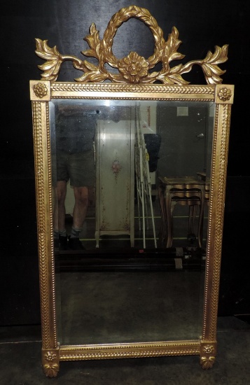 Rectangular Empire Style Gold Wall Mirror