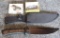 Frost Cutlery Knife with Sheath and Small Knife
