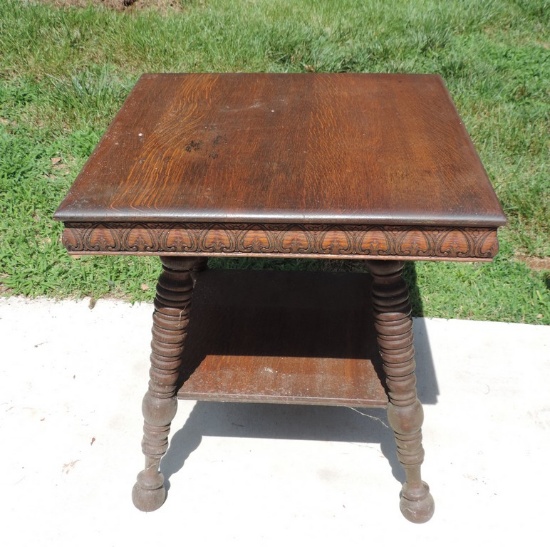 Extra Nice Victorian Oak Bible Table