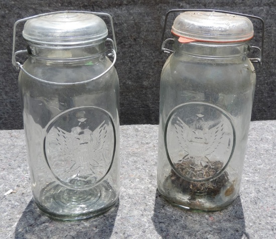 Pair of Huge Ball Mason Jars