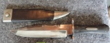 Vintage Handmade Large Knife with Sheath