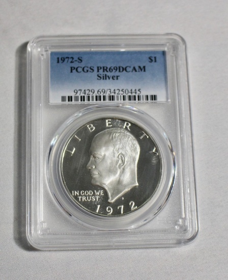 1972-S PF69 Deep Cameo Eisenhower Dollar