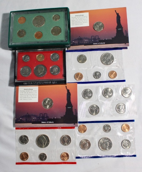 (6) Uncirculated and Proof Coin Sets