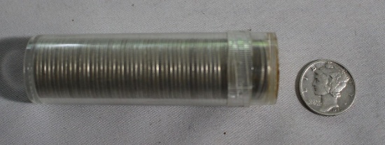 Roll of (50) Mixed Date Mercury Dimes