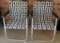 Pair of Vintage Woven Outdoor Aluminum Chairs