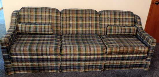 1970's Striped Sofa with Chair