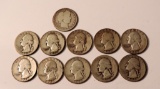 Lot of 11 Silver Quarters
