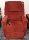Burgundy Upholstered Lift Chair